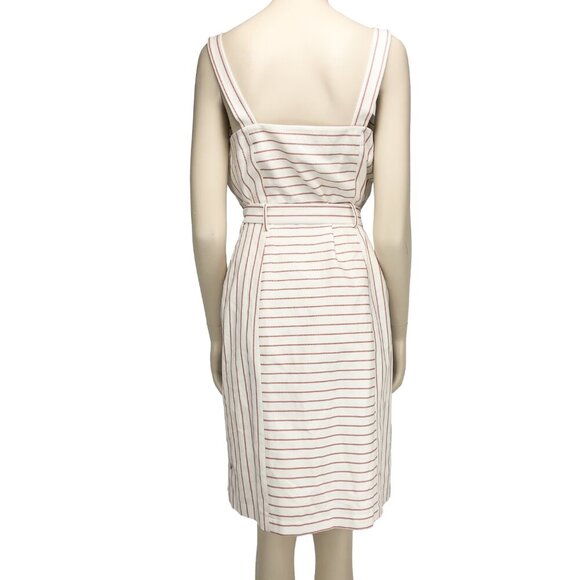 Tommy Hilfiger Preppy Marine Striped Red White Cotton Knee length Dress Size 10 - Picture 10 of 16